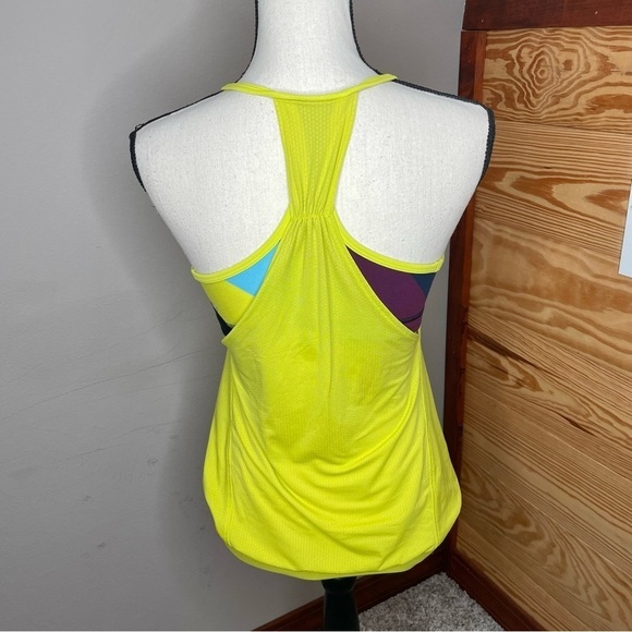 Lululemon No Limits Activewear Tank Top in Neon Pow Stripe Split Pea Inkwell - Picture 5 of 13